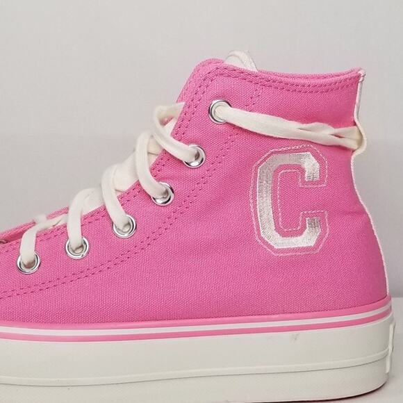 Converse Women's CTAS Lift Platform Retro Varsity Size 6 Pink #A07141C  NWT - Picture 4 of 7